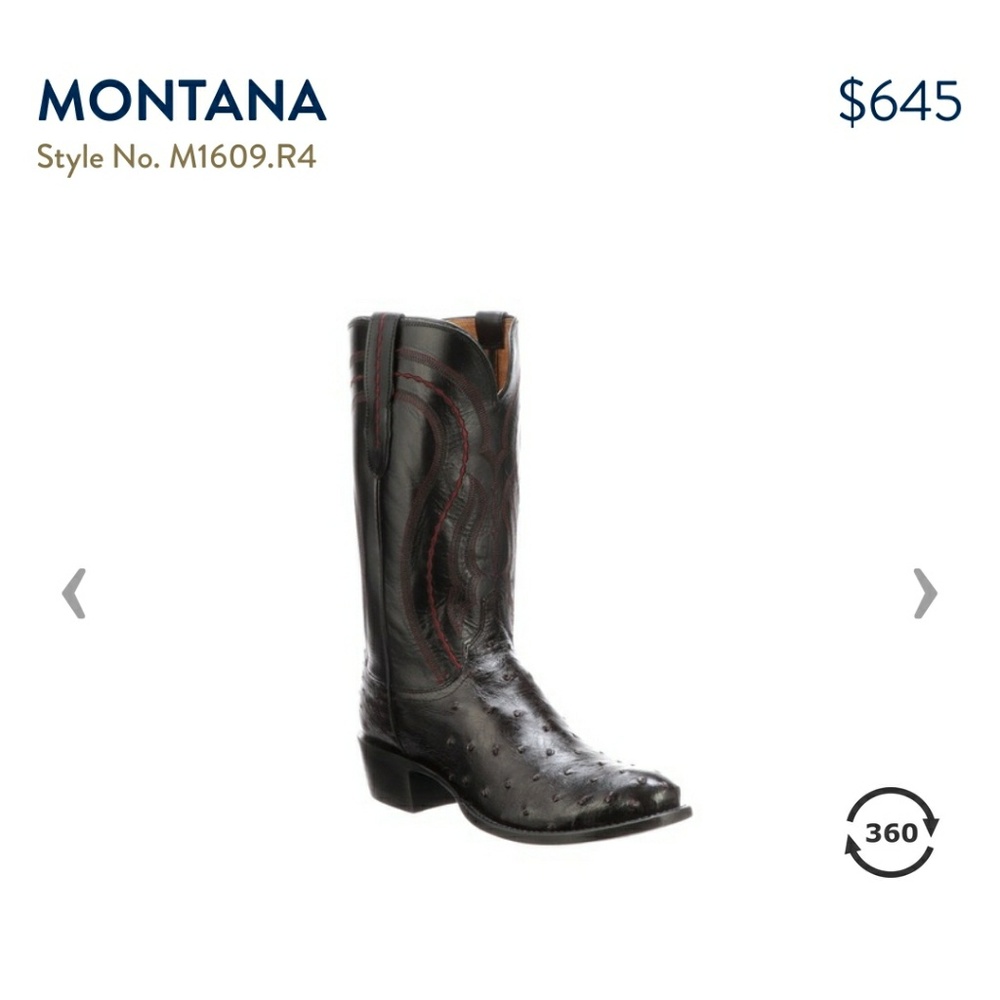 Ostrich Leather Boots (Black Cherry)